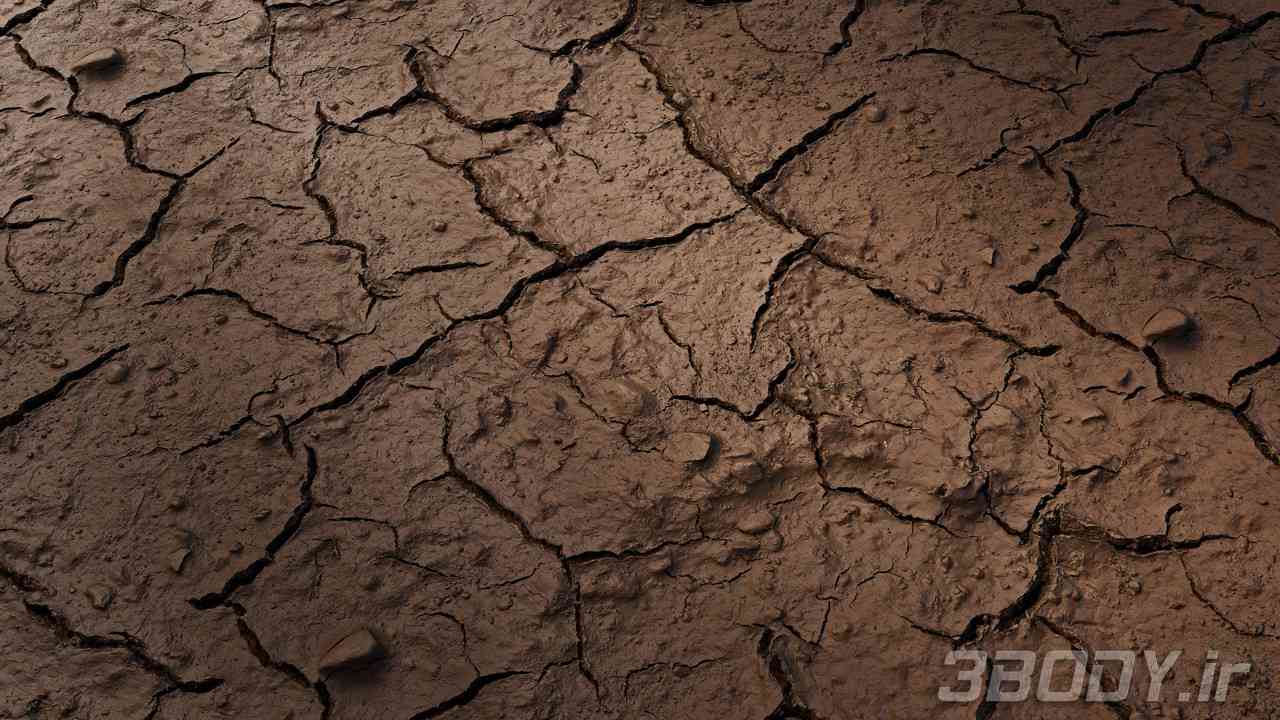 متریال گل cracked soil عکس 1